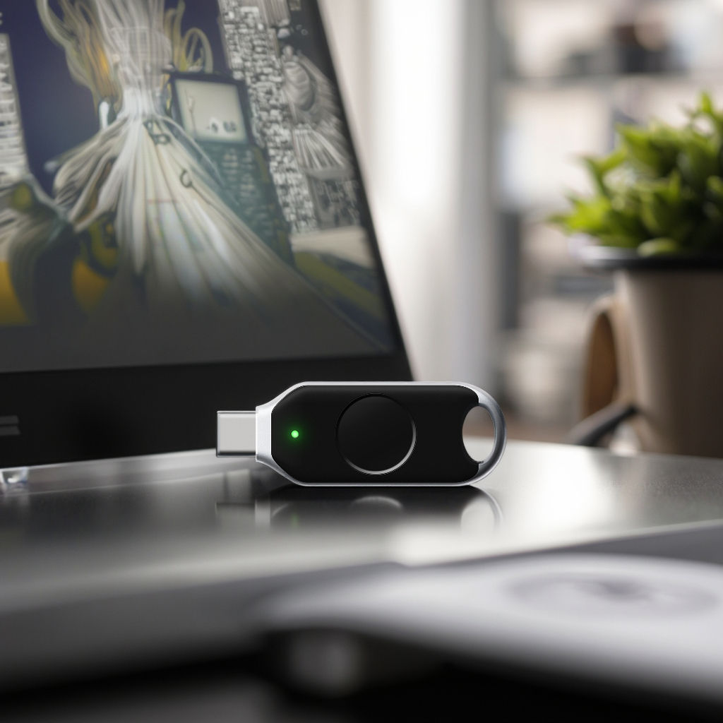 BioPass FIDO U2F FIDO2 Pro HOTP TOTP PIV WBF Fingerprint USB-C Security Key - K49 Pro